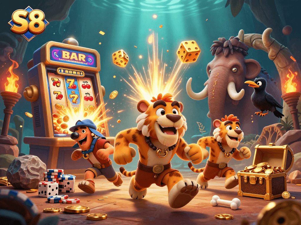 S8 offers thrilling casino action with vibrant 3D illustrations bringing excitement to gaming.
