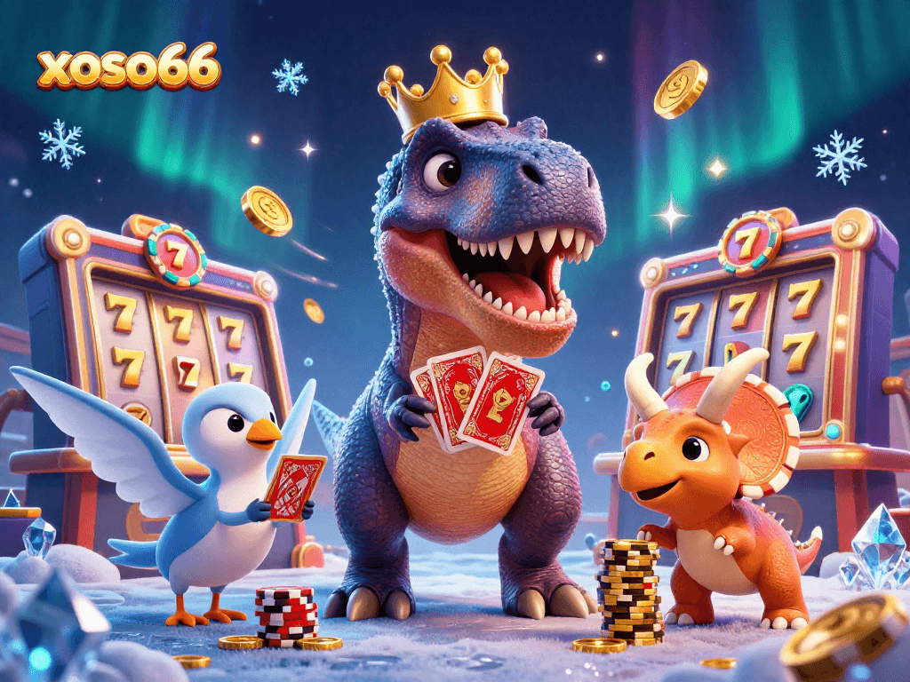Xoso66 offers thrilling slots with unique characters engaged in fun and exciting betting activities.