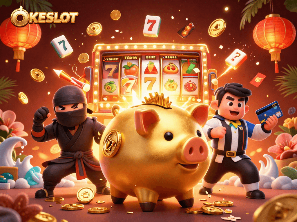 Mainkan slot dengan keuntungan maksimal di OKESLOT, dengan simbol keberuntungan dan promosi menarik.