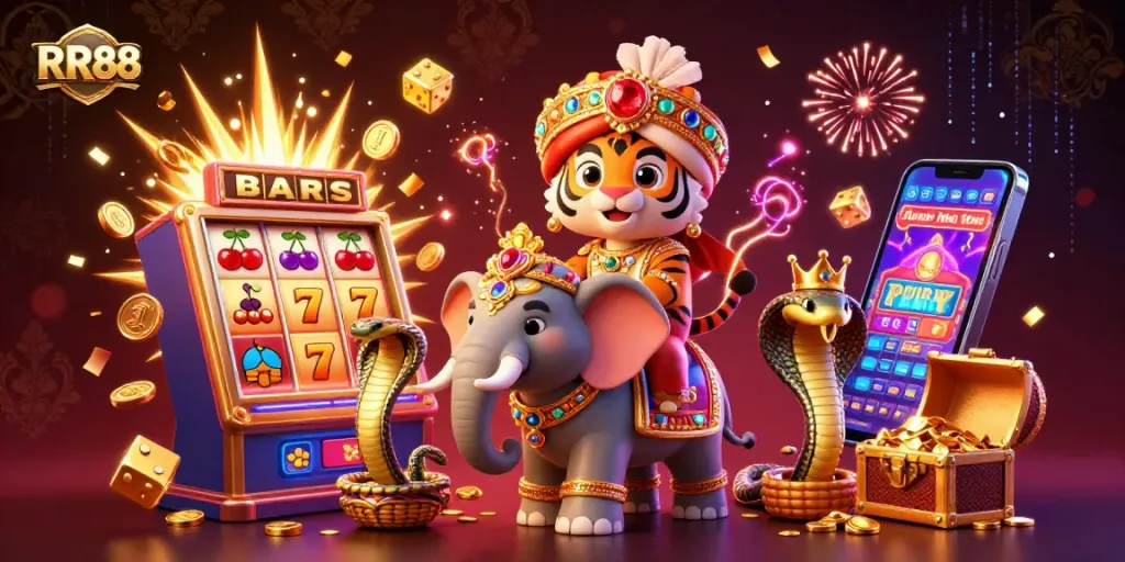 Celebrate big wins at RR88 with vibrant slots, 3D illustrations, and a jewel-encrusted atmosphere.
