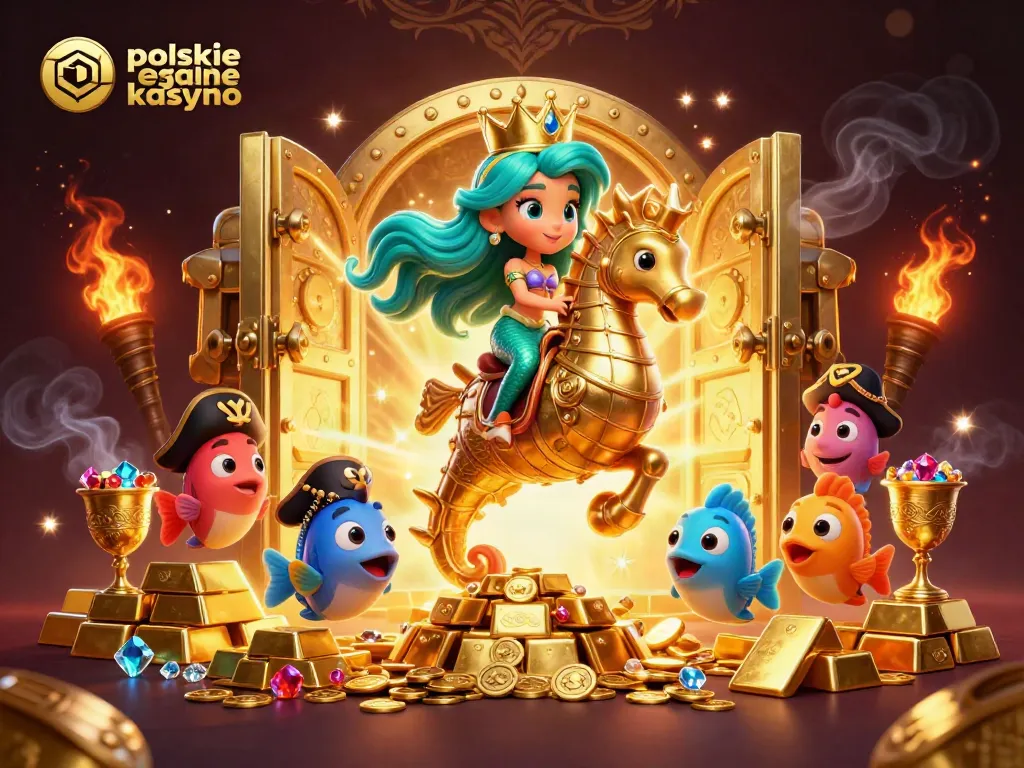 Spin the reels at polskie legalne kasyno with a captivating 3D mermaid riding a seahorse.