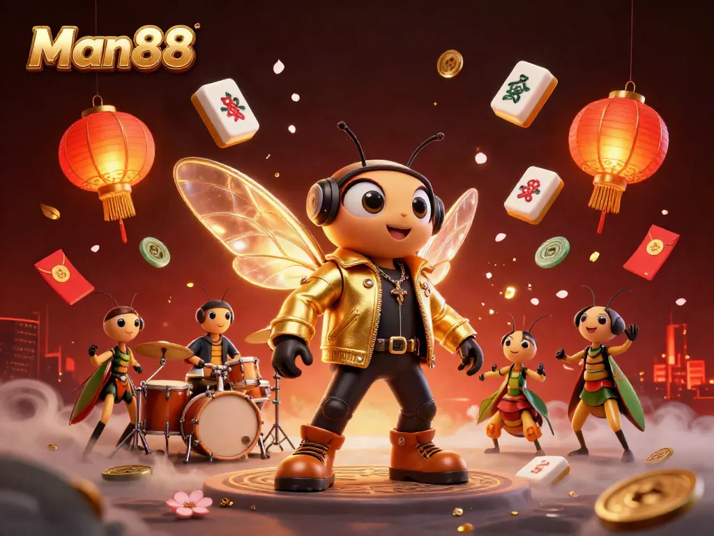 Experience the thrill of winning with Man88 in a vibrant casino scene filled with energy and excitement.