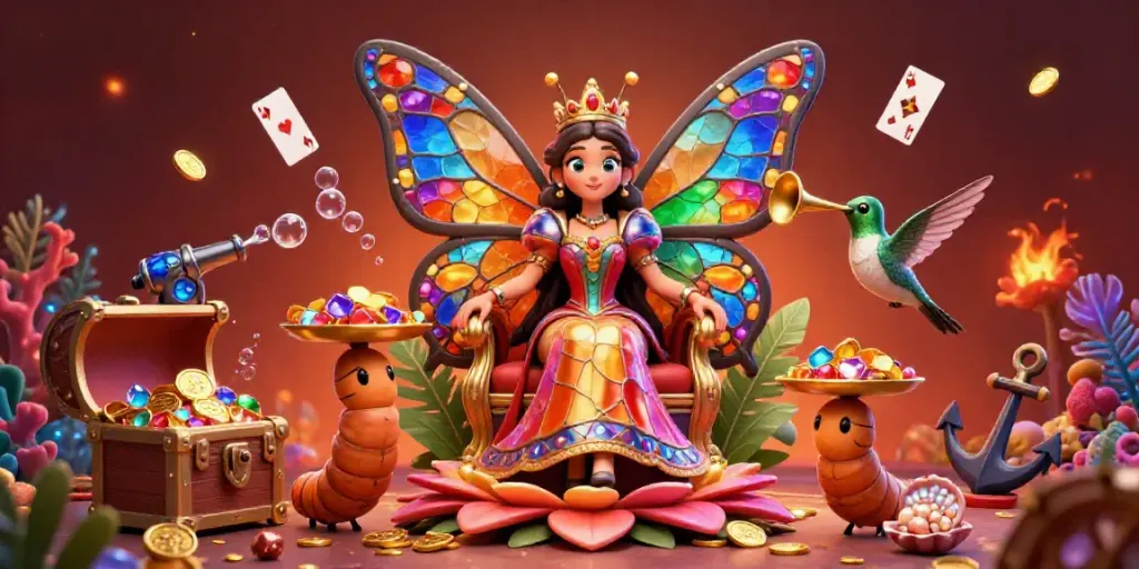 Experience thrilling gameplay at xx88 com with vivid casino elements in this vibrant 3D illustration.