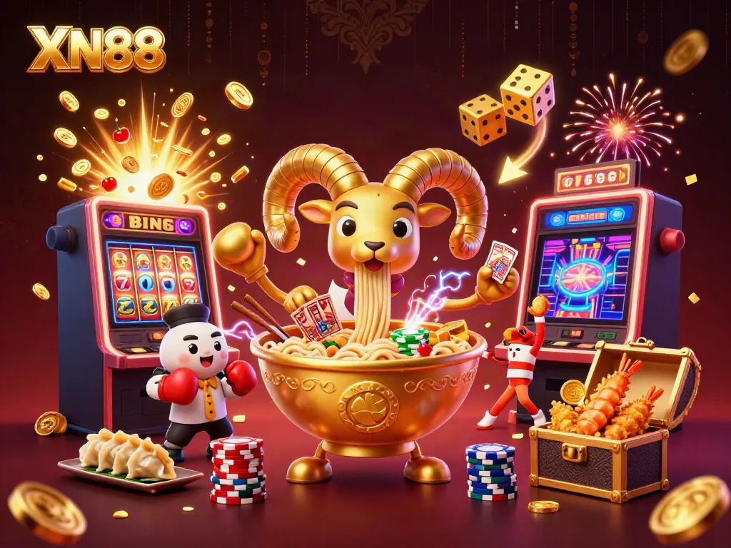 Xn88 brings action to your game with vibrant casino elements and festive characters.