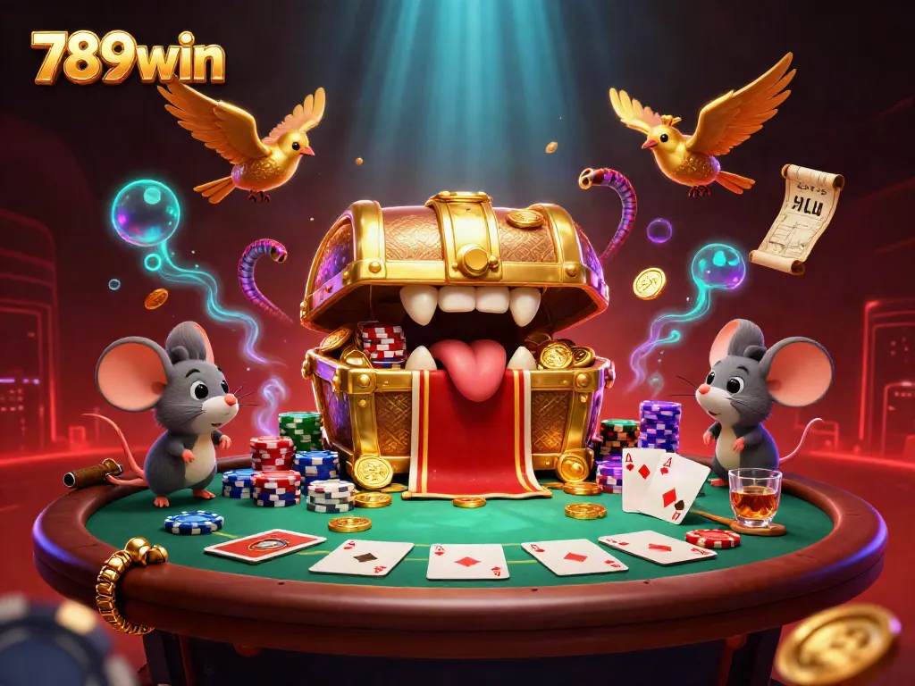 Winning at 789win: Experience thrilling 3D casino action with treasure chests and poker games.