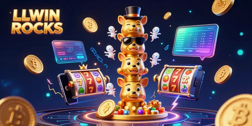 Experience LLWIN ROCKS with thrilling gaming elements and vibrant casino accessories.