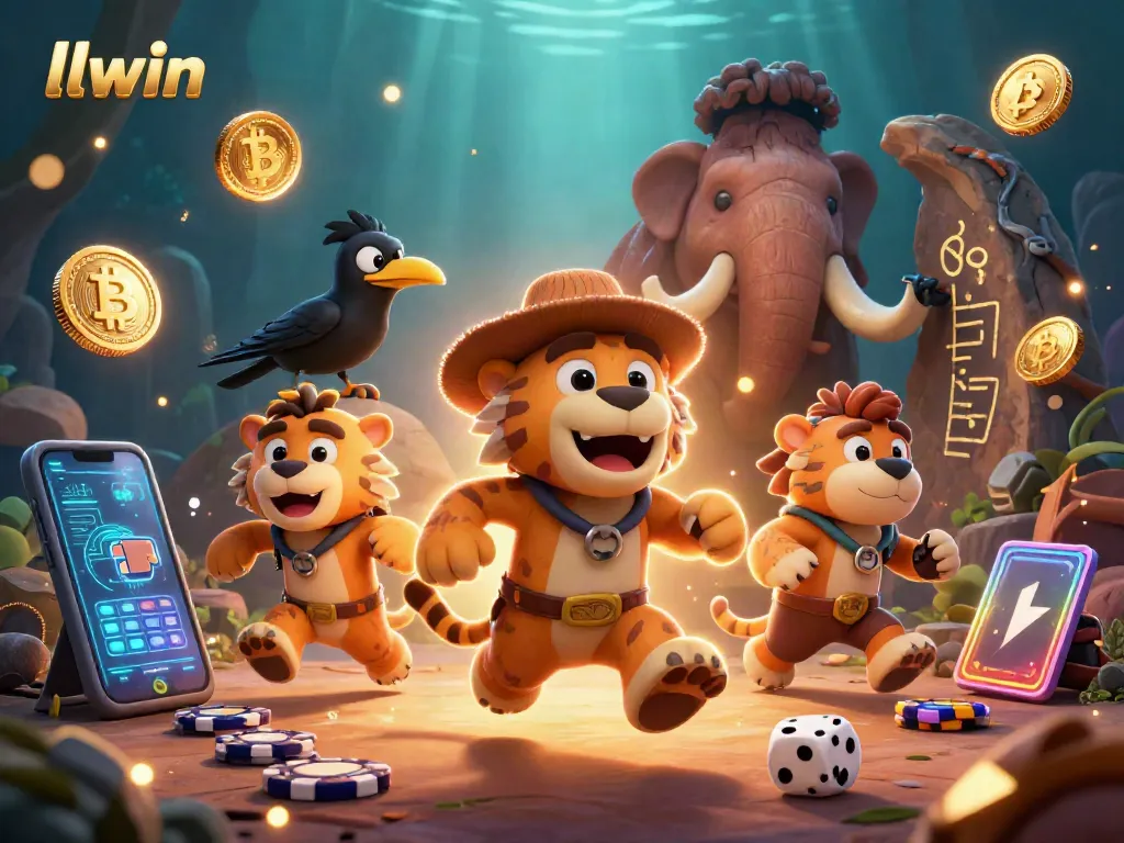 llwin enhances gaming excitement with a caveman casino featuring crypto elements and vibrant visuals.