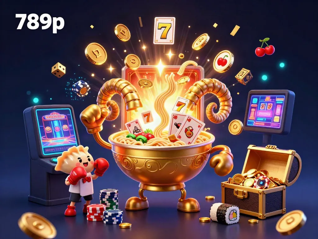 Experience the vibrant excitement of 789p in this illustration featuring casino characters, jackpot elements, and dynamic 3D graphics.