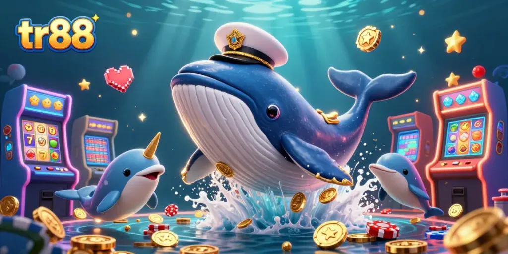 Experience the thrill of tr88 with a vibrant illustration featuring captivating casino elements.