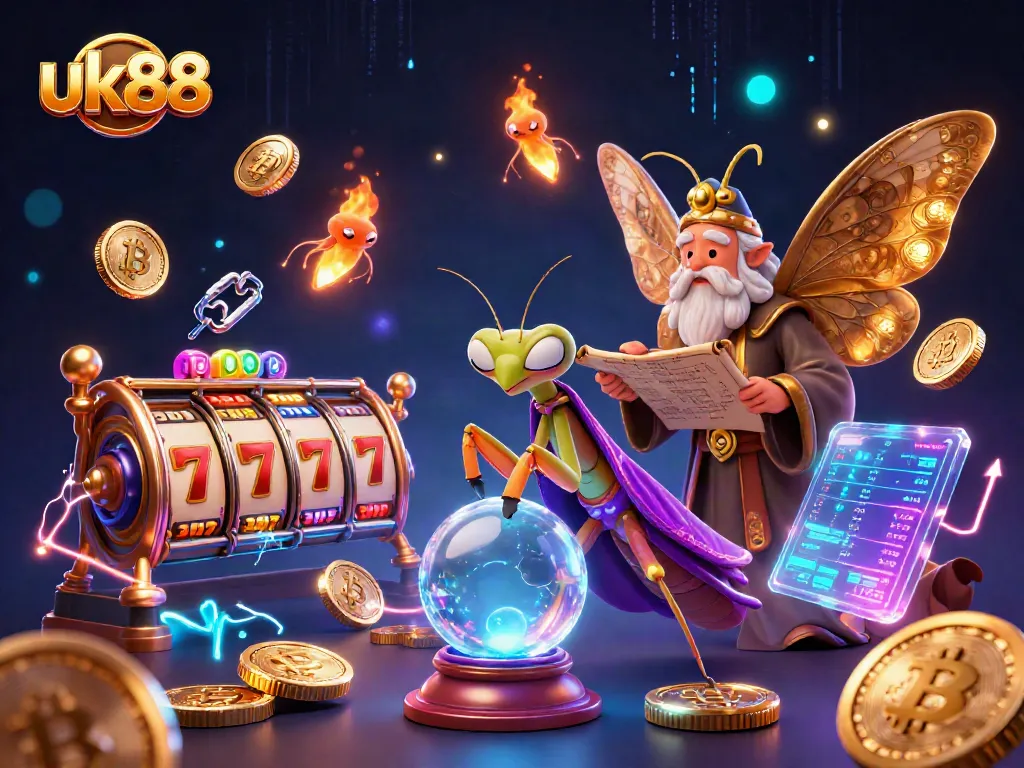 Experience the excitement with uk88 in this vibrant online casino scene featuring dynamic slot elements.