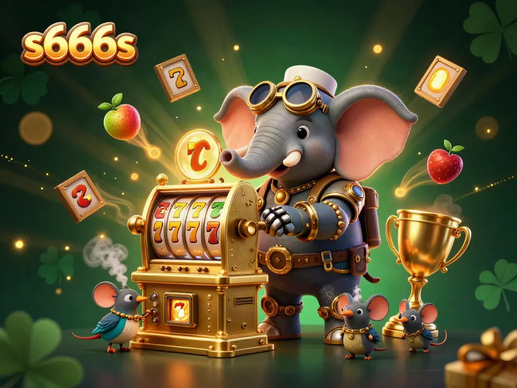 Experience thrilling wins at S666s with vibrant slot machine action and engaging steampunk characters.