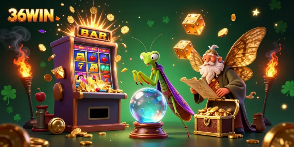Experience the thrill of 36WIN with a mystical casino scene full of jackpot excitement and vibrant energy.