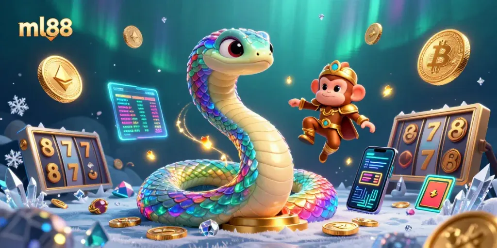 Engage in immersive experiences with ml88, featuring colorful slot reels and dynamic gaming elements.