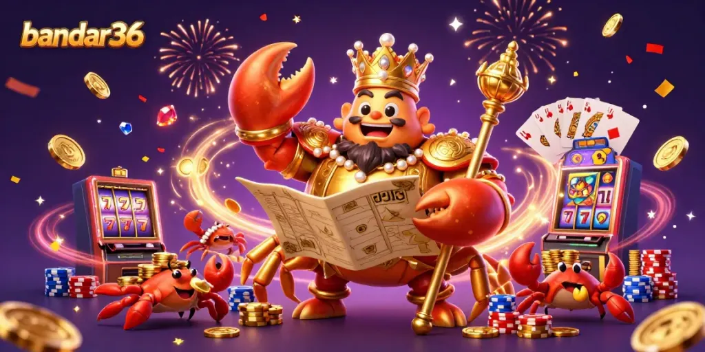 Bandar36 situs slot gacor terbaik dengan jackpot menawan terlihat dalam ilustrasi 3D yang mengesankan.