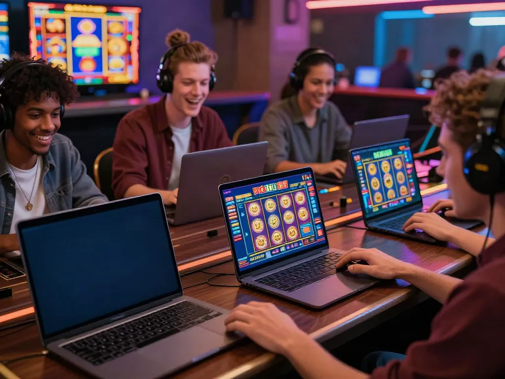 Exciting gaming experience with players enjoying slot88 on multiple devices.