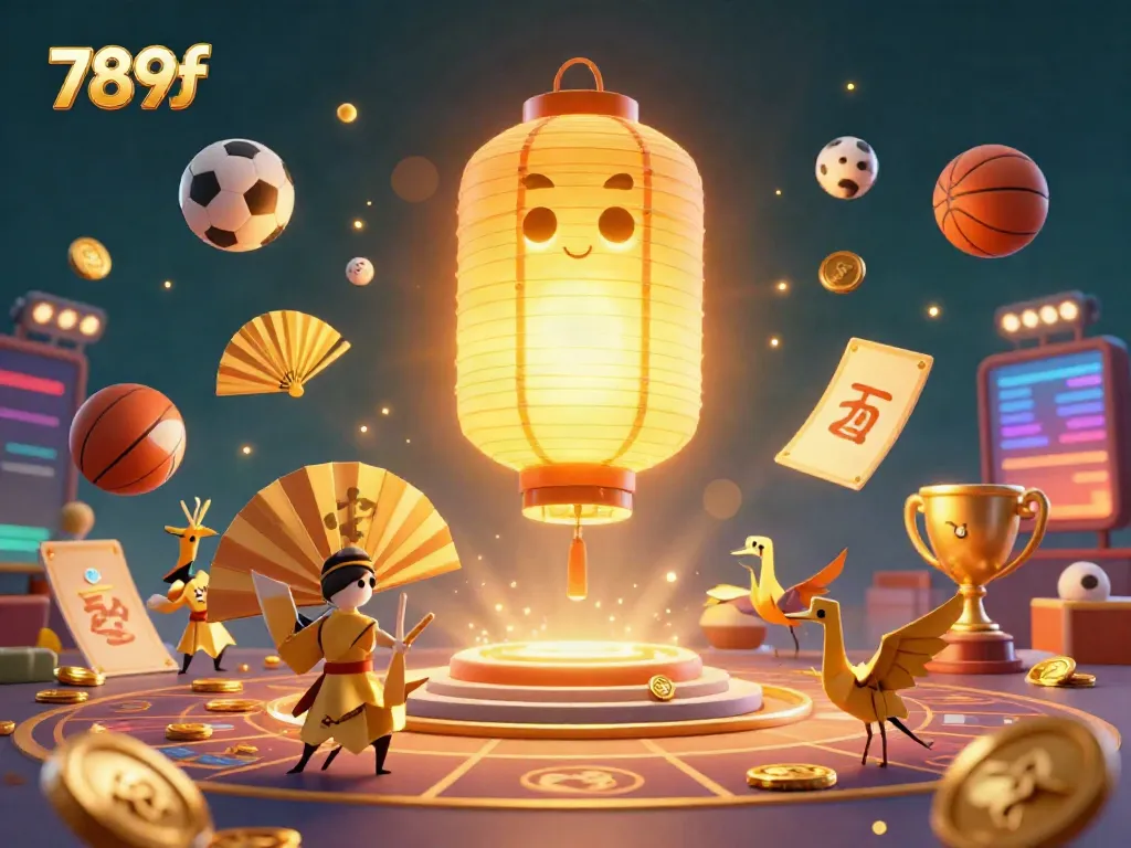Experience exciting betting moments with 789f at a vibrant casino, featuring unique golden lantern spirit and dynamic sports elements.