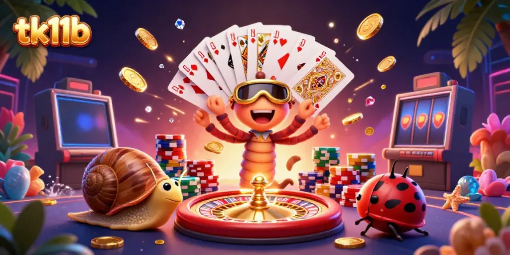 Experience tk11b's vibrant casino action with a millipede dealer and exciting game elements.