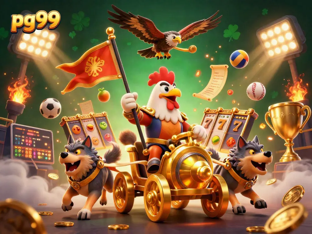 Experience excitement with pg99 as a rooster warlord leads thrilling casino adventures.