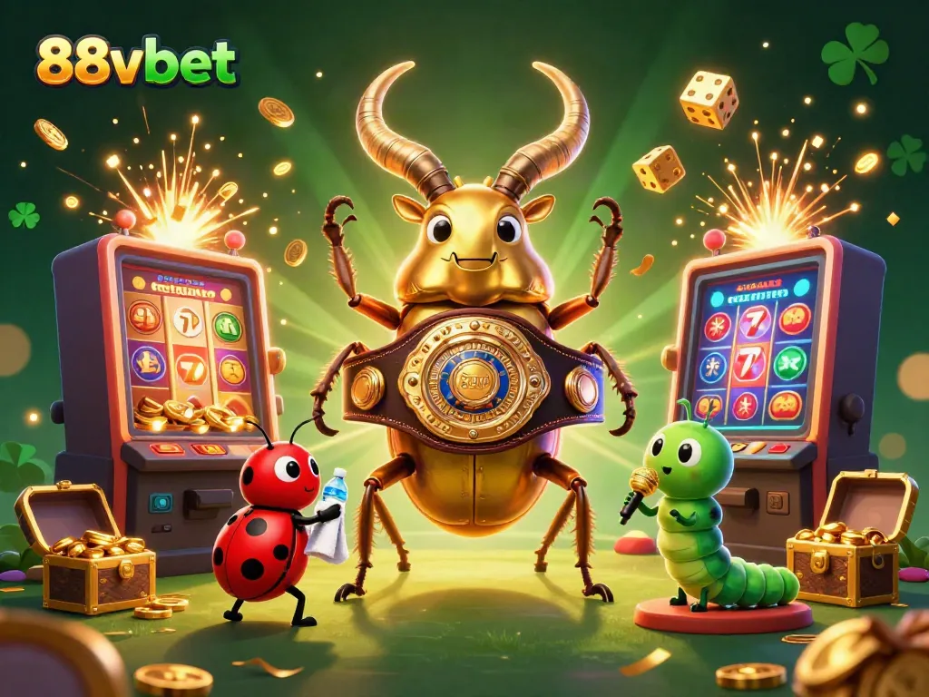 Experience the thrill of gaming with 88vbet in this vibrant 3D cartoon illustration featuring dynamic casino elements.