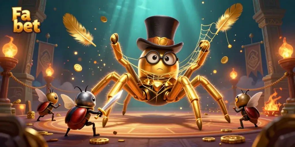 Experience thrilling Fa bet action amidst a vibrant casino scene with spectacular characters and elements.