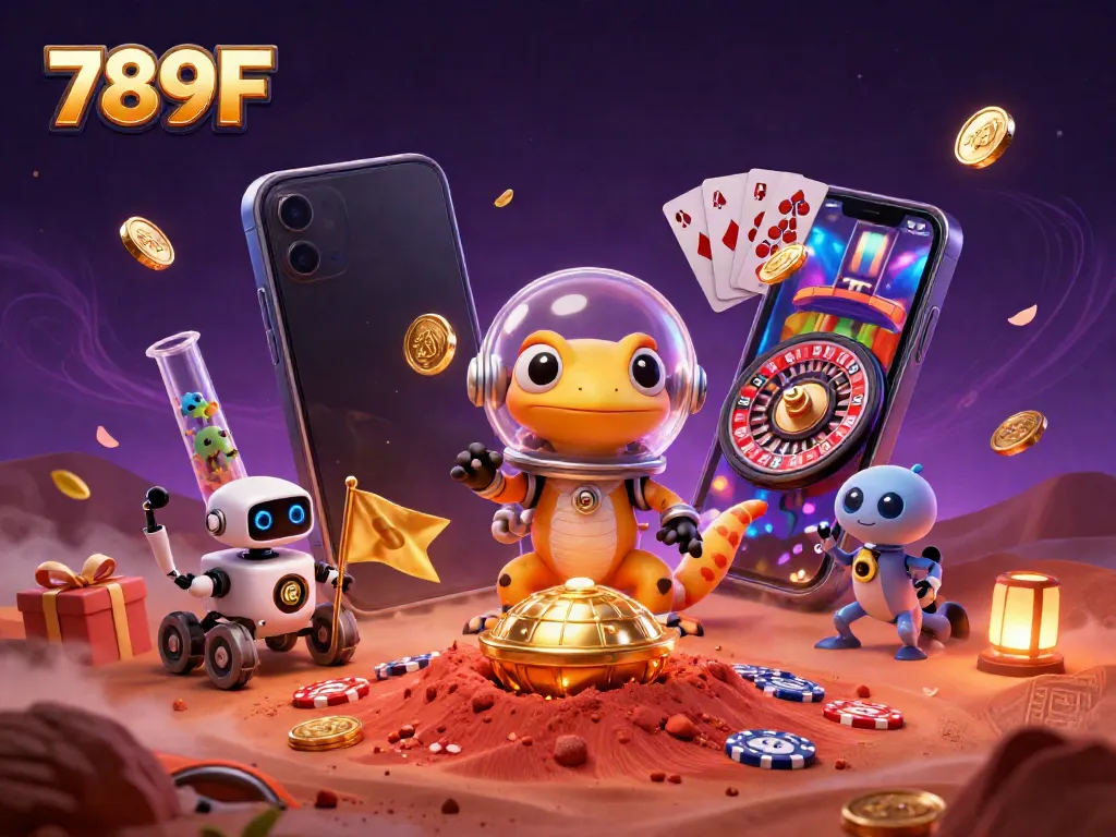 Experience the thrilling world of 789F within a vibrant Martian casino.