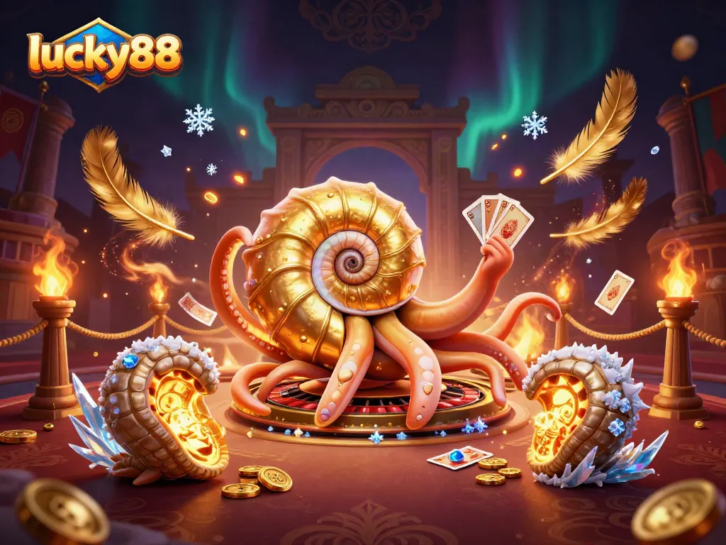 Experience thrilling gameplay with lucky88's animated nautilus and stunning casino elements.