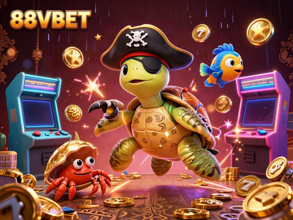 Engaging scene showcasing 88VBET casino gaming with vibrant characters and neon elements.