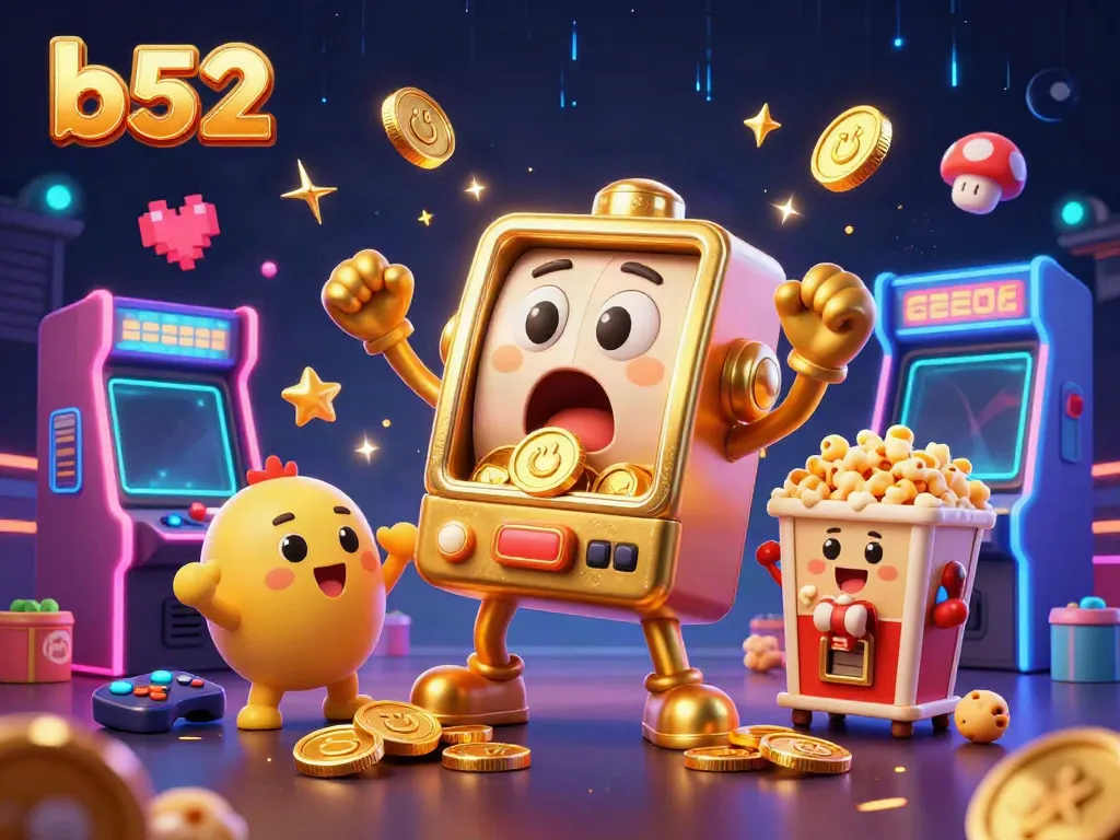 Celebrate big wins at b52 casino with golden slots and cheering machines.
