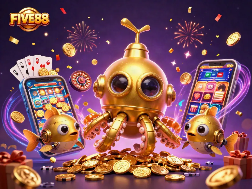 Engage in thrilling gameplay with FIVE88's dynamic casino underwater adventure.