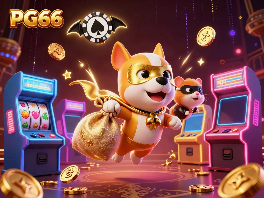 Experience winning thrills with PG66's colorful casino adventure featuring a superhero dog.