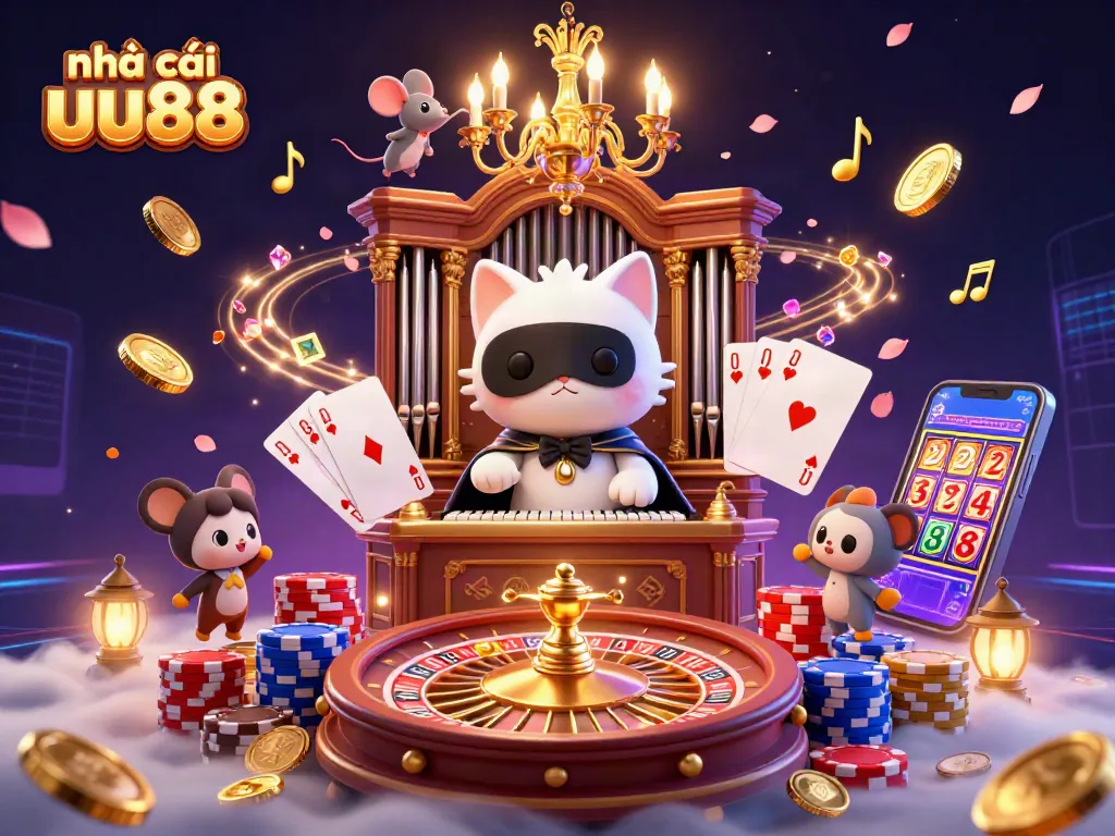Engage in gameplay with nhà cái uu88, featuring immersive characters and vibrant casino elements.