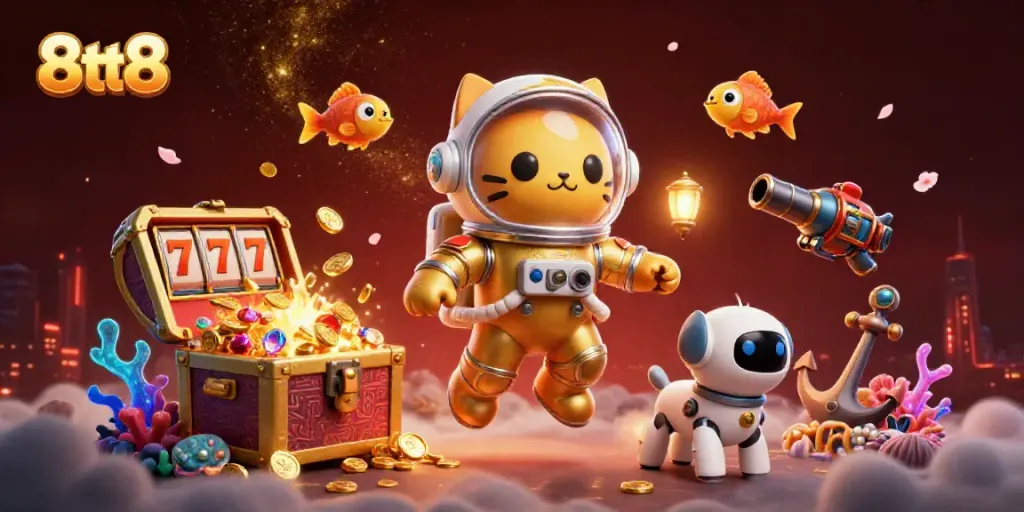 Experience high-energy gameplay with the 8tt8 slot reels amidst vibrant cosmic elements!