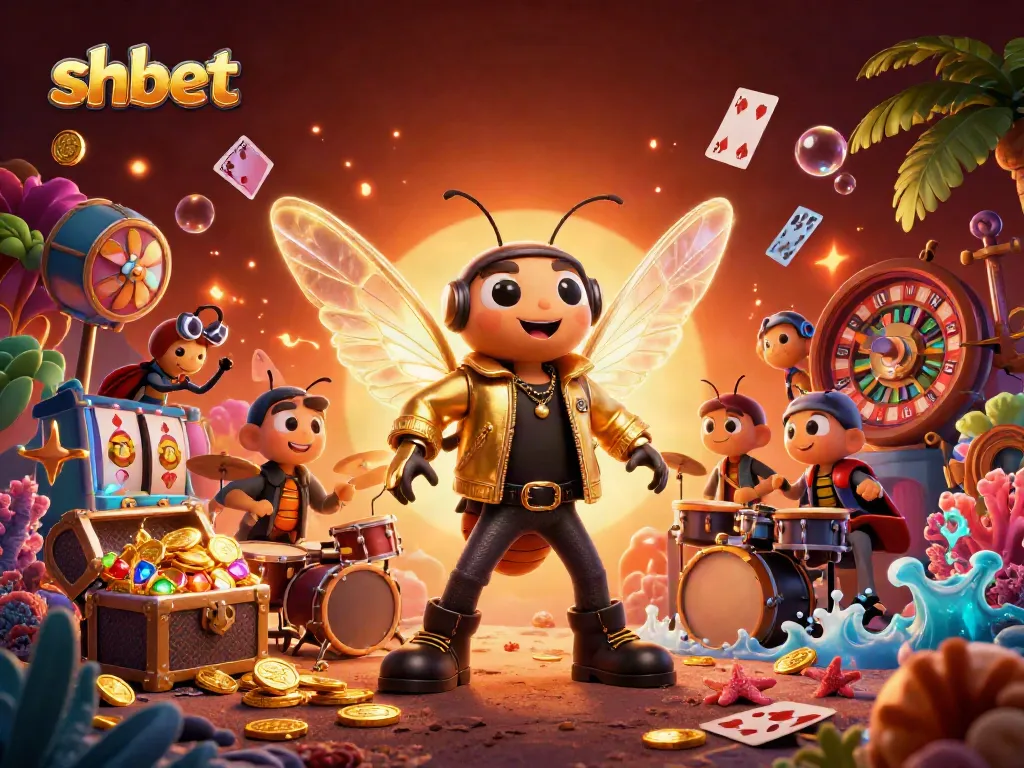 Experience the thrill of shbet with this vibrant illustration of a carnival scene filled with game elements.