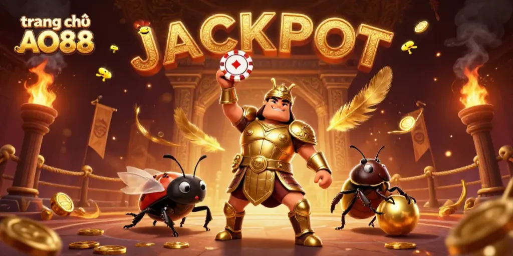 Experience the excitement of gambling with the colorful characters and rich visuals of trang chủ AO88 in this 3D illustration.