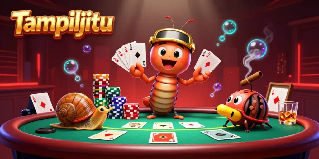 Experience the thrill of Tampiljitu with vibrant casino elements showcasing dealers and high-rollers.