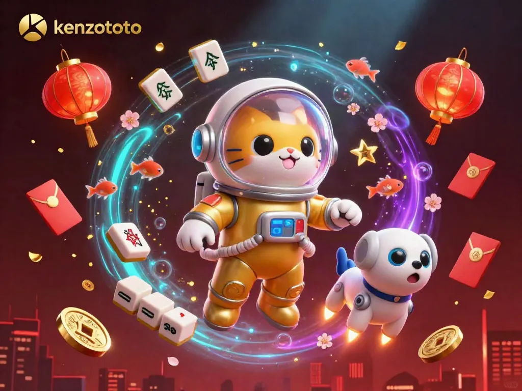 Experience vibrant gameplay with kenzototo as a space-themed cartoon adventure unfolds in an energetic casino scene.