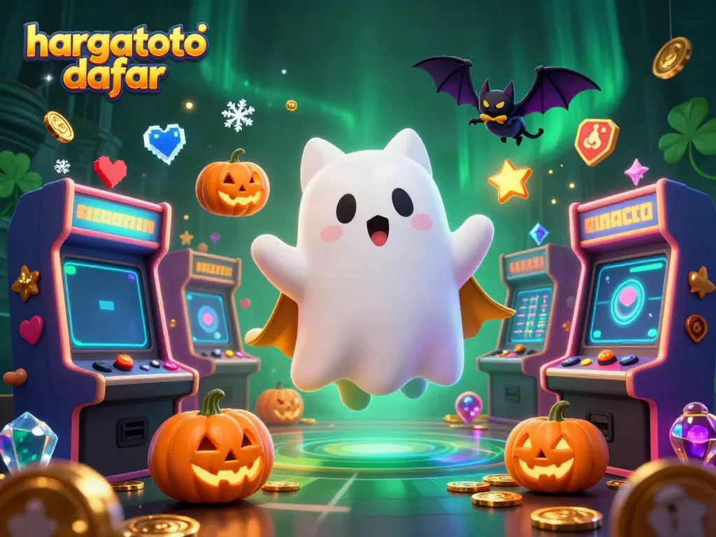Experience thrilling gameplay with hargatoto daftar in the haunted casino world filled with ghosts and neon elements.