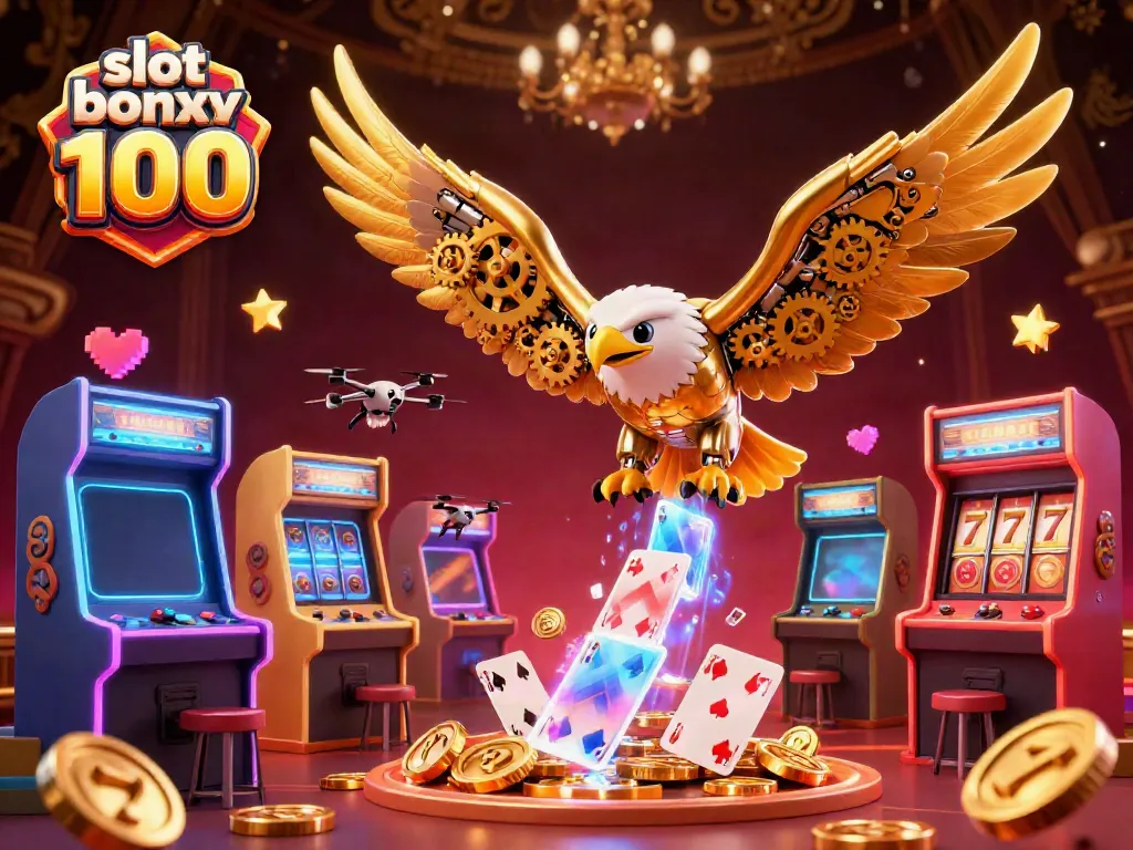 Experience winning opportunities with the slot bonus 100 in a vibrant casino atmosphere packed with colorful gaming elements.
