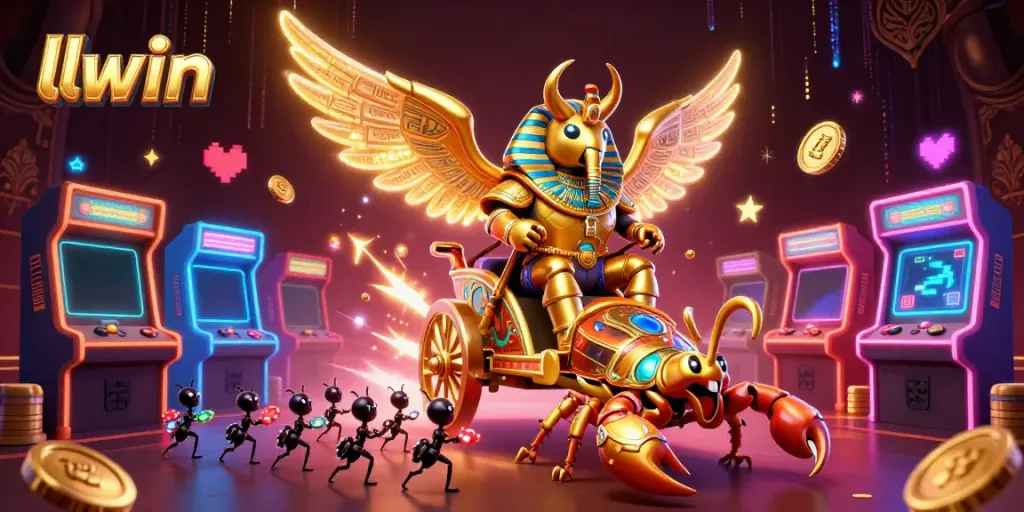 Experience thrilling gameplay at LLwin's casino with vibrant characters and colorful game elements.